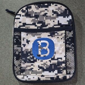 Thirty One Blue 'B' Logo Digital Camo Lunch Bag for Kids